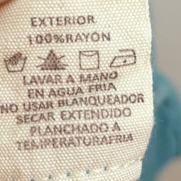 Hem & Thread wide leg pull on jumpsuit/rayon deep sage/yellow size medium - Picture 9 of 9